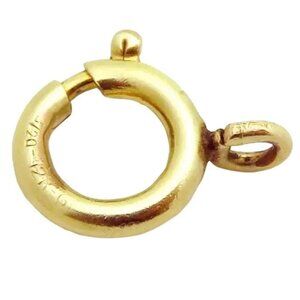 Vintage 12K Gold Filled Heavy Duty 9mm Spring Ring Clasp for Bracelet/Necklace